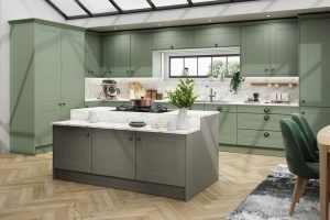Bella Buxton Matt Sage Green Kitchen