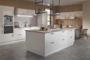 Zurfiz Ultragloss Stone Grey Kitchen